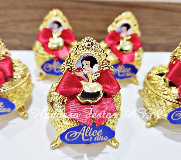 Mini Caixinha Porta Joia Branca de Neve Luxo