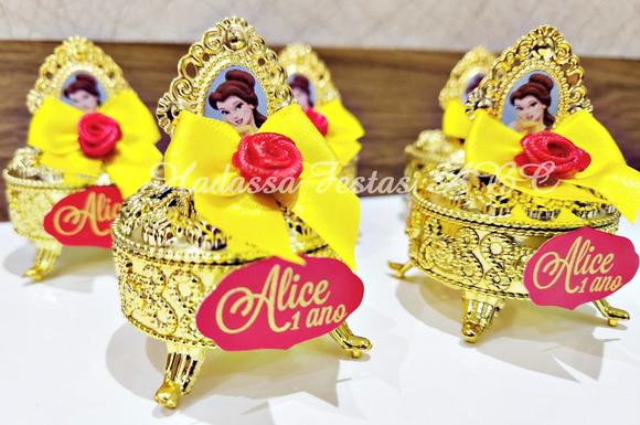 Mini Porta Joia Luxo Princesa Bela