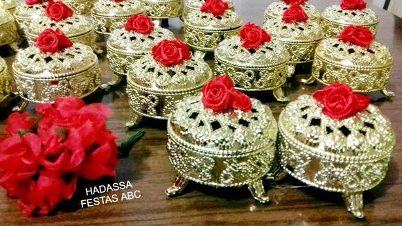 Mini Porta Jóias com Aplique Flor