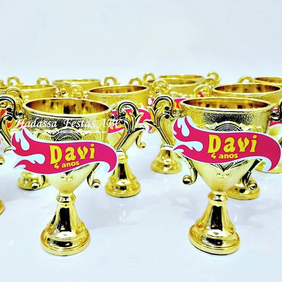 Mini Troféu Personalizado Tema Hot Wheels