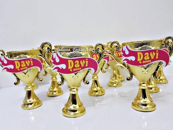 Mini Troféu Personalizado Tema Hot Wheels