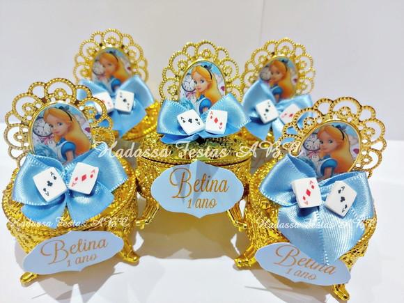 Porta Joia Luxo Alice no País das Maravilhas