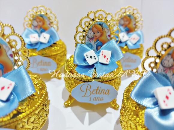 Porta Joia Luxo Alice no País das Maravilhas