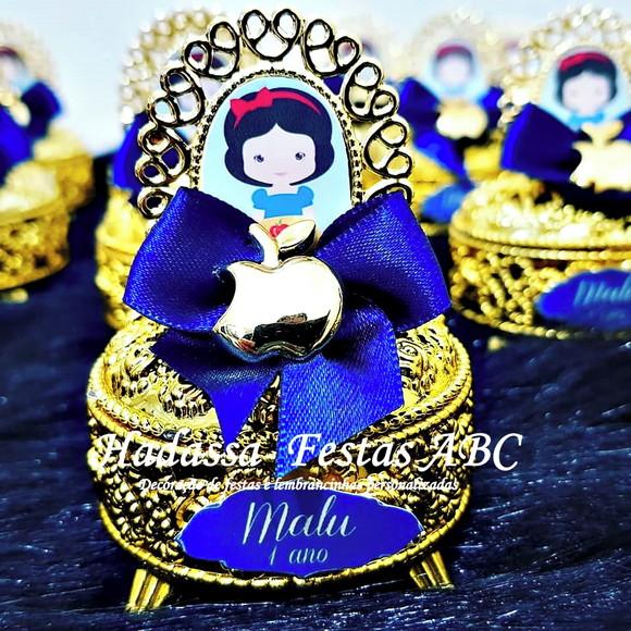 Porta Joia Luxo Branca de Neve Cute com Tag