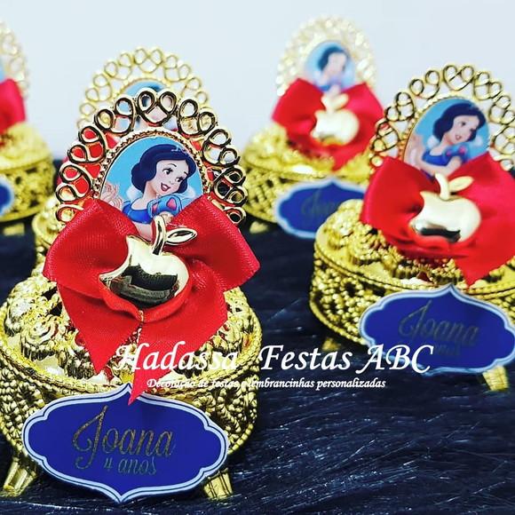 Porta Joia Luxo Branca de Neve com Tag