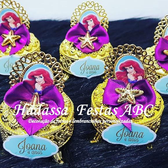 Porta Joia Luxo Princesa Ariel com Tag