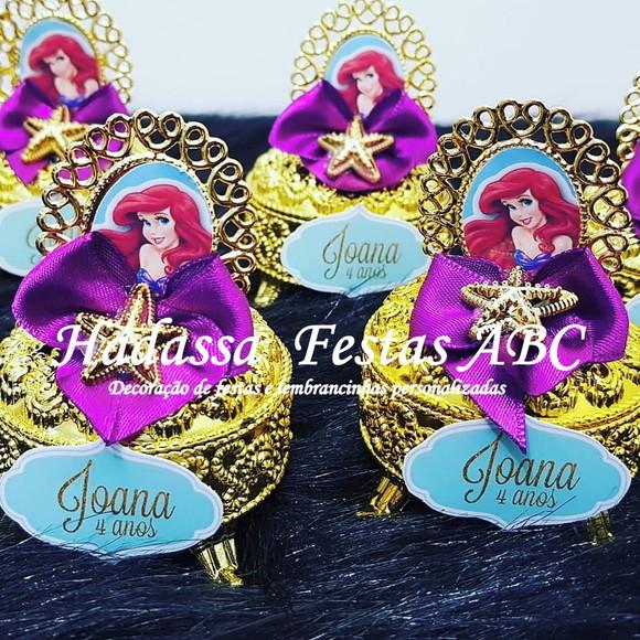 Porta Joia Luxo Princesa Ariel com Tag