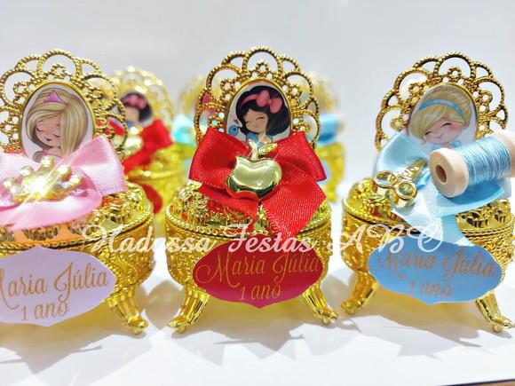 Porta Joia Luxo Princesas Cute com Tag