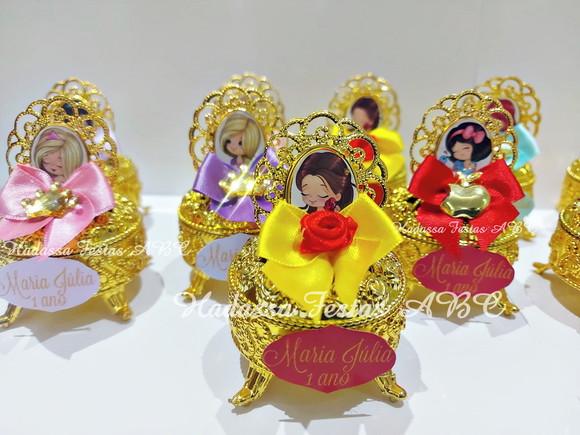 Porta Joia Luxo Princesas Cute com Tag