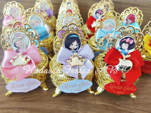 Porta Joia Luxo Princesas Cute com Tag