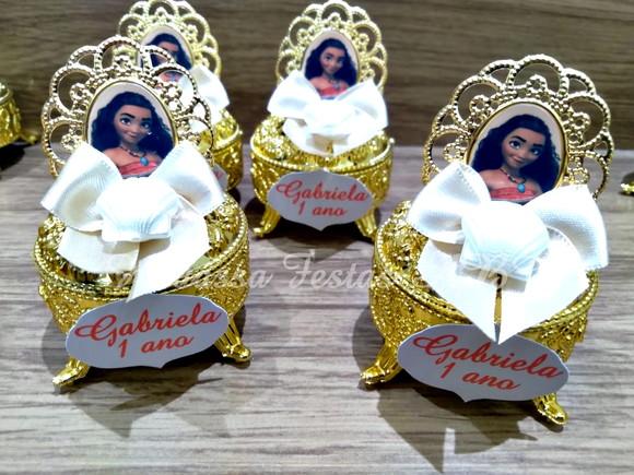 Porta Joia Personalizado Luxo Moana Princesas
