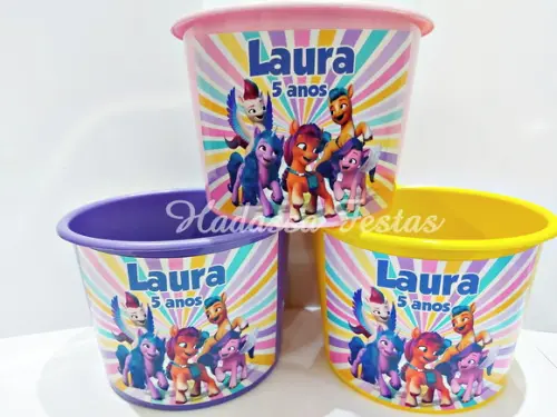 Balde de Pipoca Personalizado My Little Pony