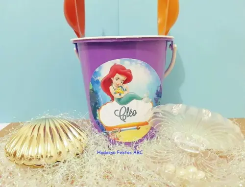 Balde de Praia Personalizado Ariel