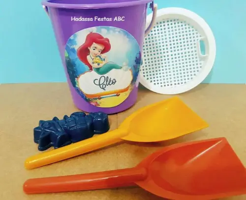 Balde de Praia Personalizado Ariel