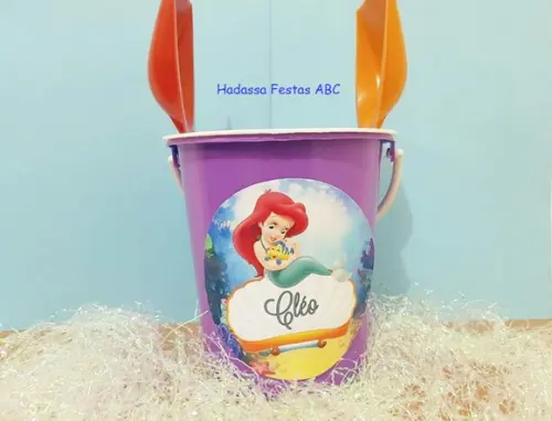 Balde de Praia Personalizado Ariel