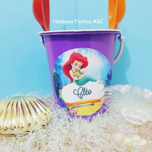 Balde de Praia Personalizado Ariel