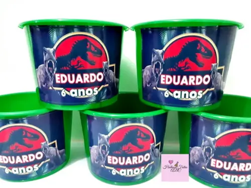 Balde Personalizado Jurassic Park 1,5 Litro