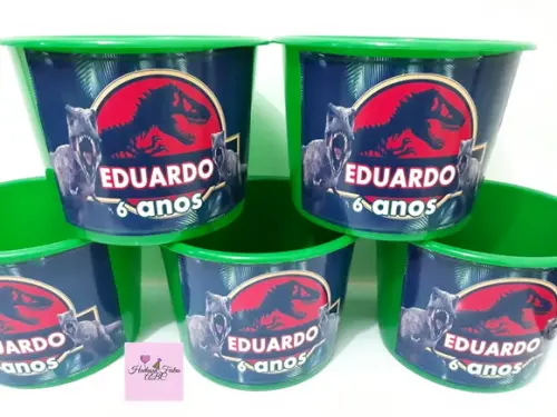 Balde Personalizado Jurassic Park 1,5 Litro