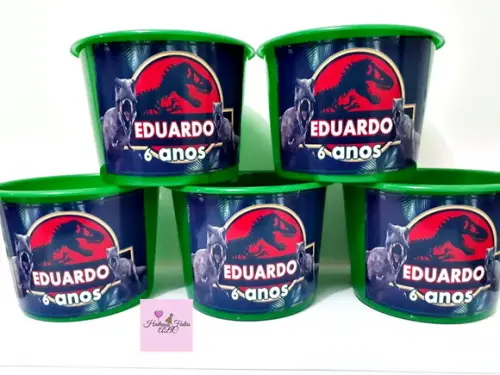 Balde Personalizado Jurassic Park 1,5 Litro