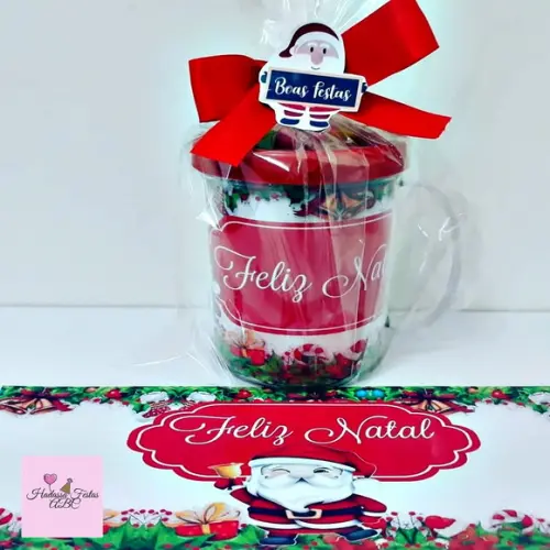 Caneca Acrílica com Kit Massinha Natal