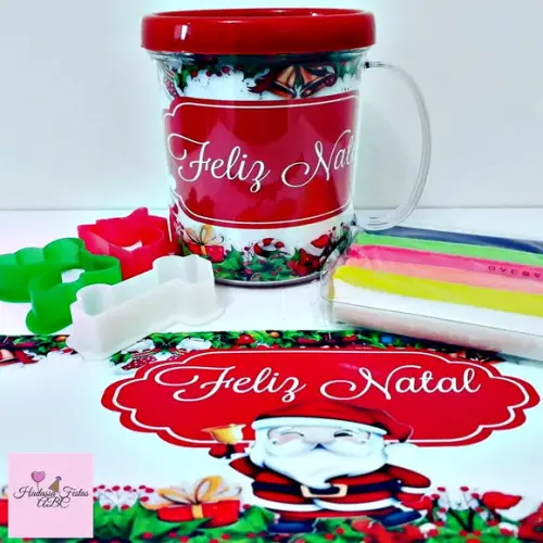 Caneca Acrílica com Kit Massinha Natal
