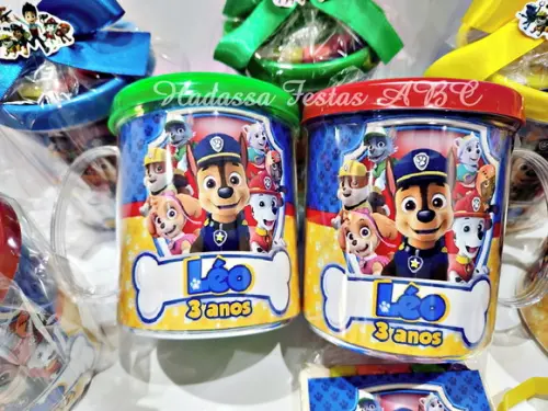 Caneca Acrílica com Kit Massinha Patrulha Canina