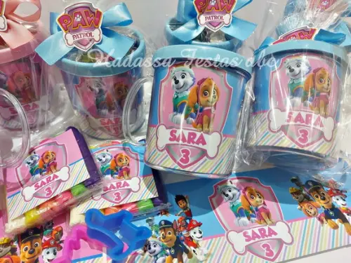 Caneca Acrílica com Kit Massinha Patrulha Canina