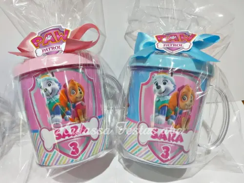 Caneca Acrílica com Kit Massinha Patrulha Canina