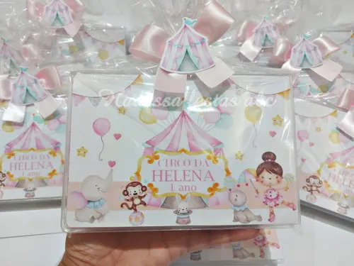 Estojo Aquarela 24 Peças com Livrinho Circo Rosa