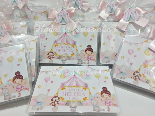 Estojo Aquarela 24 Peças com Livrinho Circo Rosa