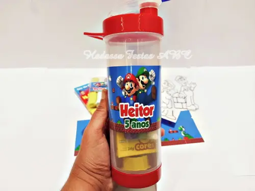 Garrafa Squeeze Personalizada com Kit para Colorir