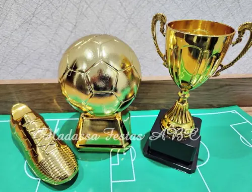 Kit Decoração Festa Futebol (bola, Chuteira e Troféu)