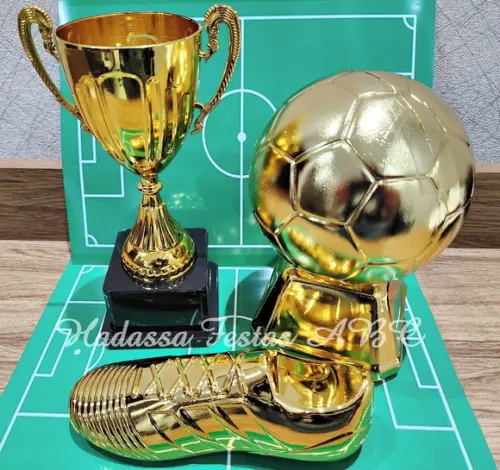 Kit Decoração Festa Futebol (bola, Chuteira e Troféu)
