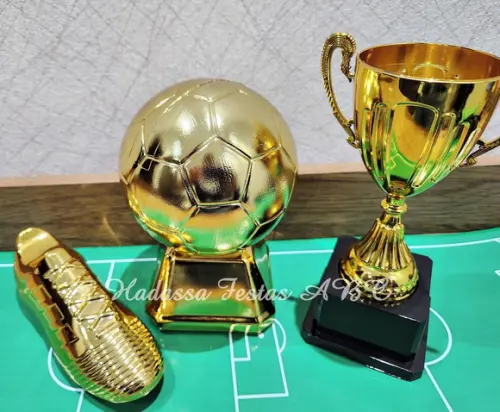 Kit Decoração Festa Futebol (bola, Chuteira e Troféu)