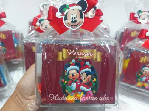 Kit Pintura com Bola de Sabão Personalizada Natal do Mickey