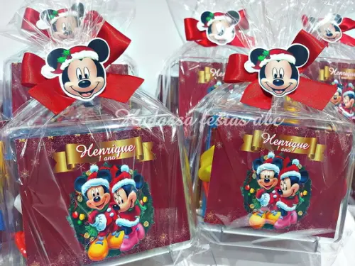 Kit Pintura com Bola de Sabão Personalizada Natal do Mickey