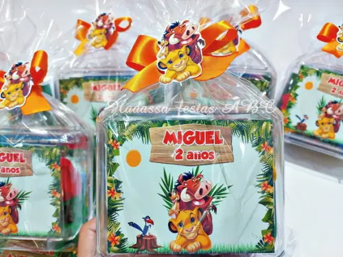 Kit Pintura com Bola de Sabão Personalizada Tema Rei Leão