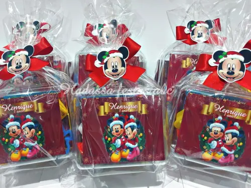 Kit Pintura com Bola de Sabão Personalizada Natal do Mickey