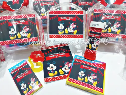 Kit Pintura com Bola de Sabão Personalizada Tema Minnie