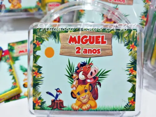 Kit Pintura com Bola de Sabão Personalizada Tema Rei Leão