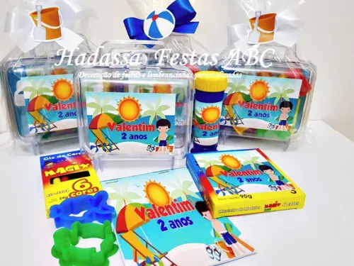 Kit Pintura com Bolinha de Sabão Tema Praia