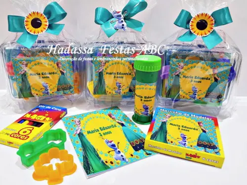 Kit Pintura com Bolinha de Sabão Tema Frozen