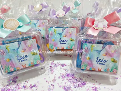 Kit Pintura com Bolinha de Sabão Tema Sereia