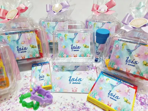 Kit Pintura com Bolinha de Sabão Tema Sereia