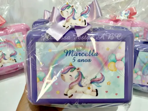 Kit Pintura Tela com Guache Pincel Unicórnio