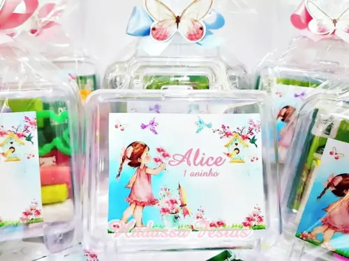 Maleta com Kit para colorir e brincar tema Jardim Encantado