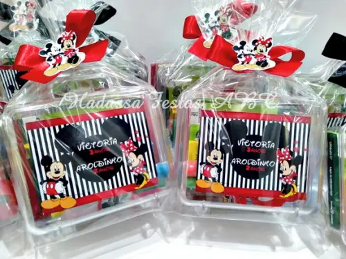 Maleta com Kit para Colorir e Brincar tema  Mickey e Minnie