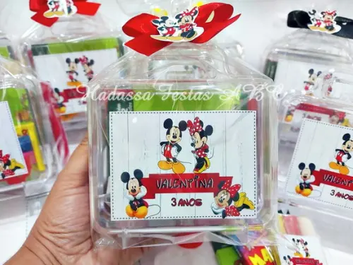 Maleta com Kit para Colorir e Brincar tema Mickey e Minnie