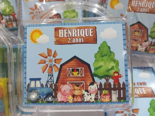 Maleta com Kit para Colorir e Brincar Tema Fazendinha