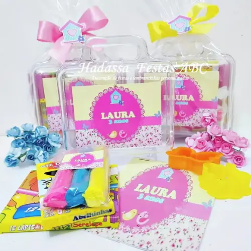 Maleta com Kit para Colorir Tema Jardim Encantado